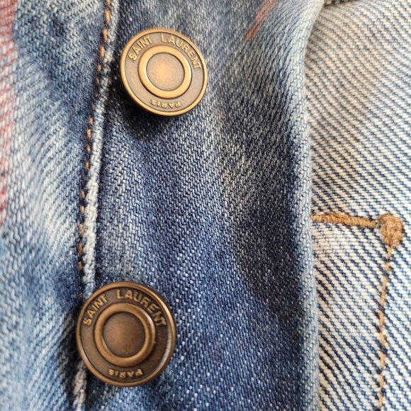 SAINT LAURENT Floral Printed Denim NWT - Picture 7 of 11